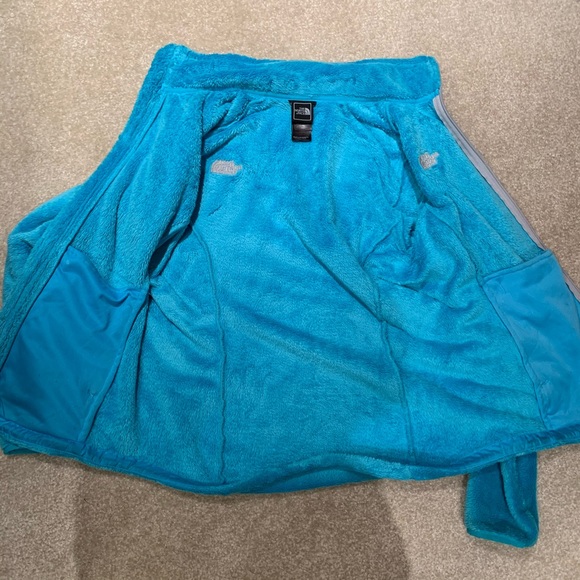 The North Face Blue Osito Furry Jacket Small - Picture 2 of 7